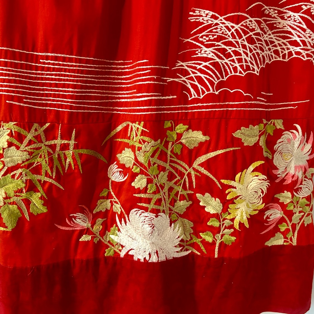Anthropologie Floreat Fire’s Path Exotic Floral Embroidered Cap Sleeve Dress Sz2 - Picture 12 of 14